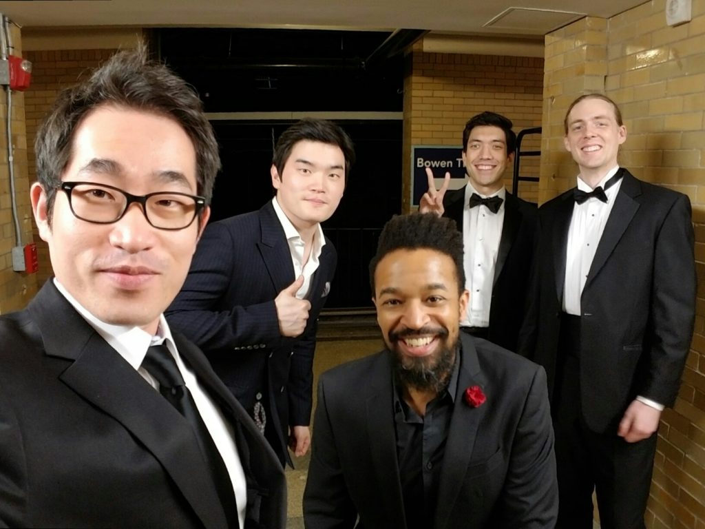 Backstage at Annapolis Opera Vocal Competition finals concert 2018